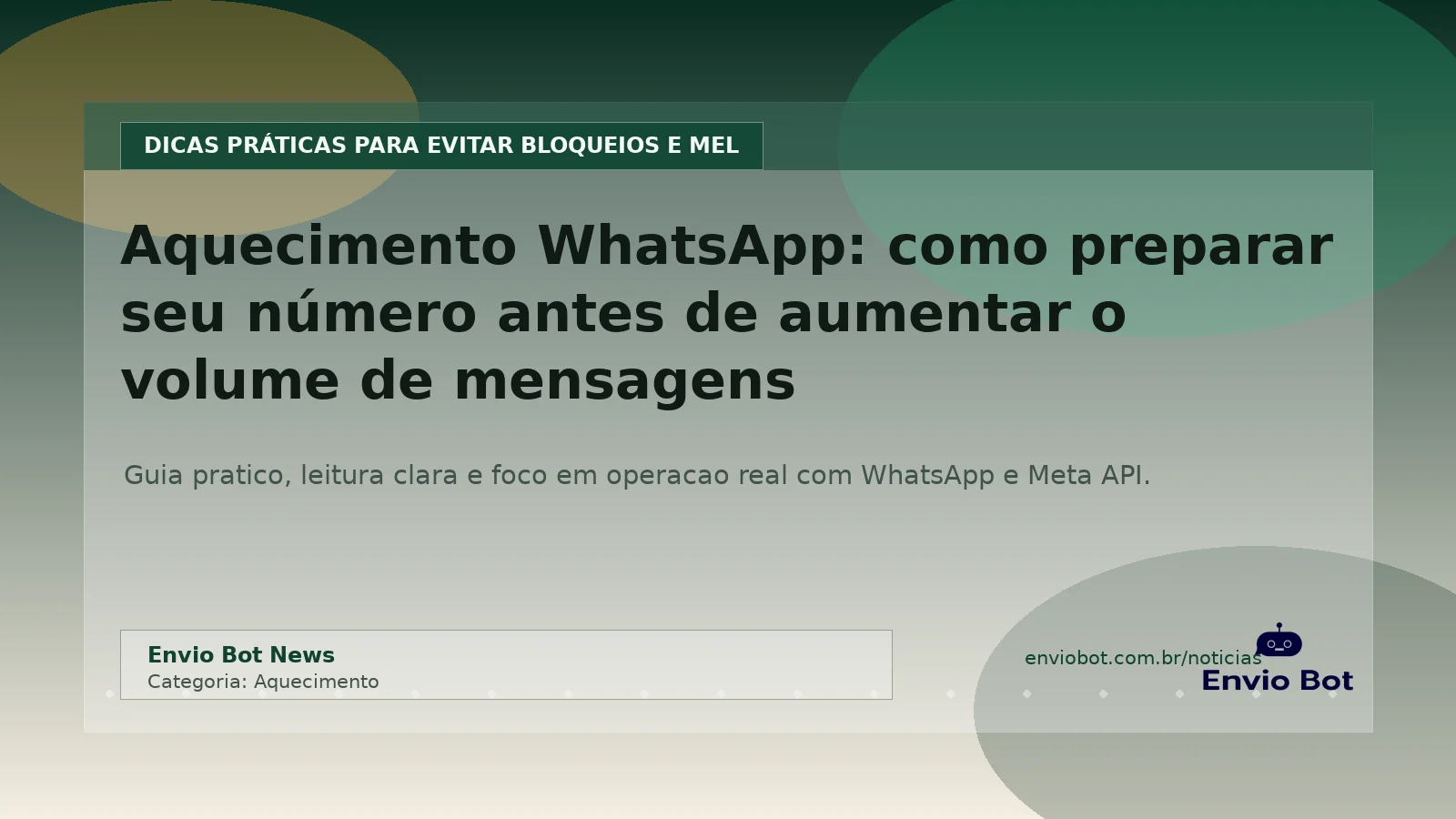 Ilustração de aquecimento do número no WhatsApp