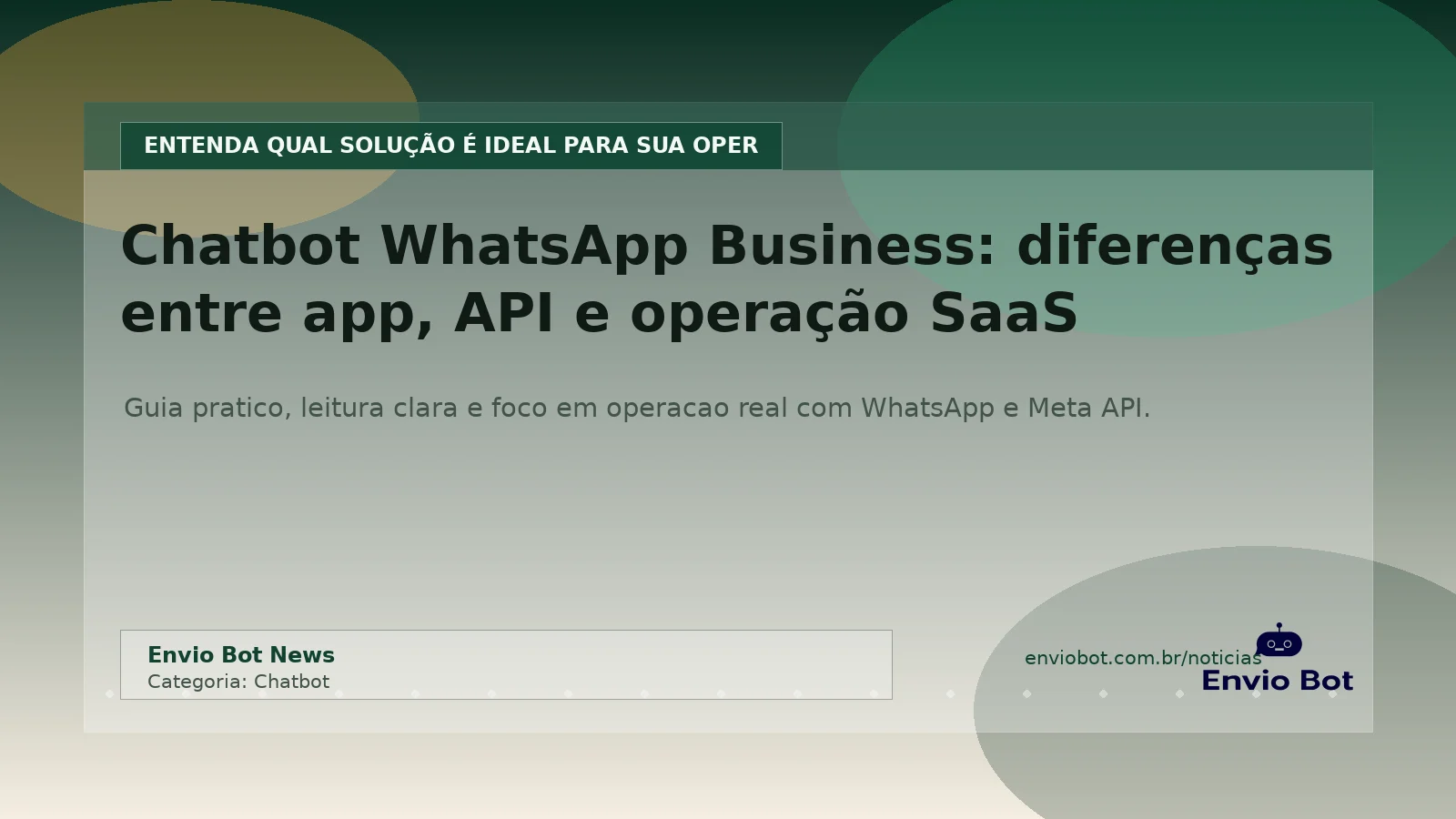 Comparativo entre app WhatsApp Business, Meta API e plataforma SaaS para chatbot