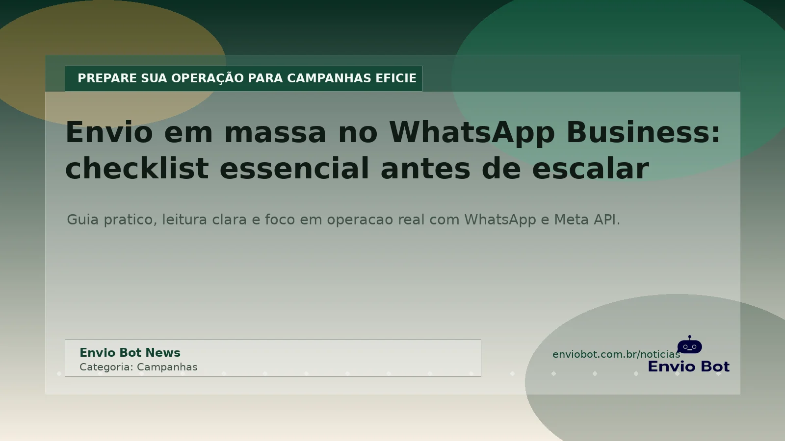 Checklist para envio em massa no WhatsApp Business